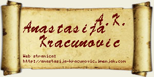 Anastasija Kračunović vizit kartica